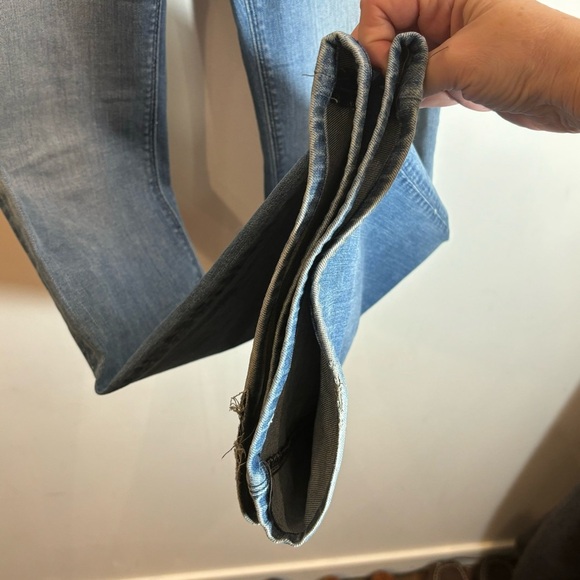 BLACK ORCHID LA Sz 28 MIA Mid-Rise Skinny Flare Mid-Wash Distressed Denim Jeans - Picture 7 of 13